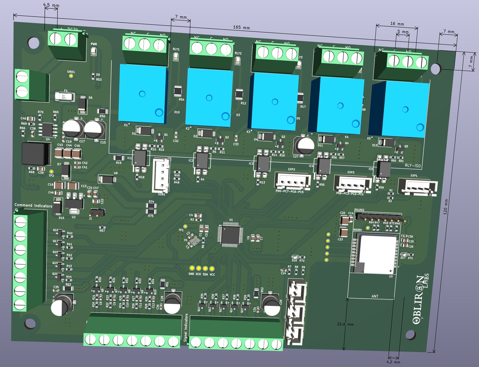 Representative multi-relay controller board